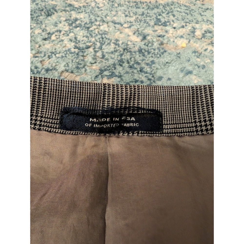 Hart Schaffner Marx Mens Glen Plaid Suit Brown 2 Button Blazer Cuffed Pants USA - Picture 4 of 11